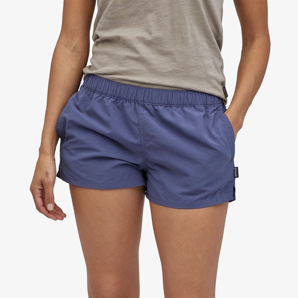 Patagonia Barely Baggies Shorts Womens Medium Current Blue Outdoor Summer Hiking